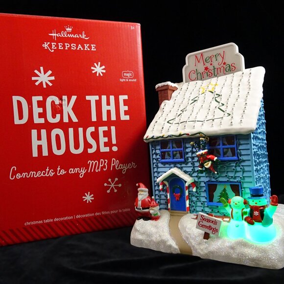 Hallmark Deck the House Light Show Table Deco Animated Music Lights SEE VIDEO 14 - Picture 1 of 13